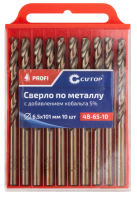 Сверло по металлу Cutop Profi с кобальтом 5%, 6,5 x 101 мм (10 шт)