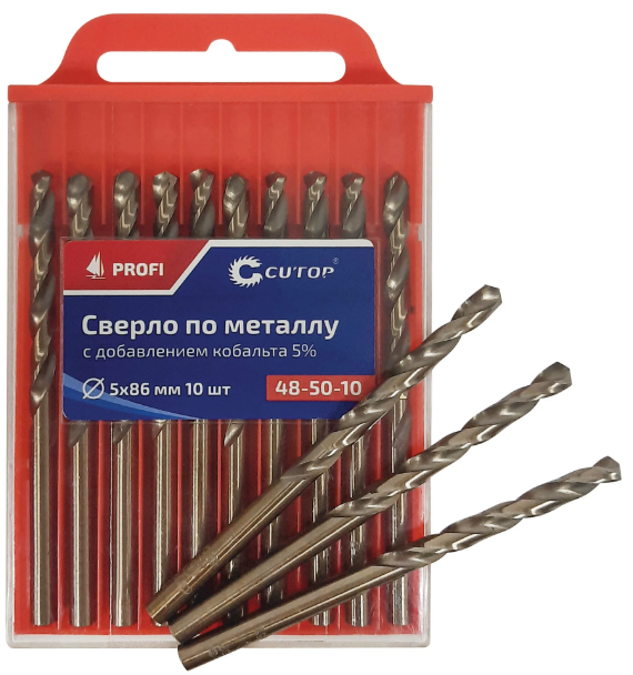 Сверло по металлу Cutop Profi с кобальтом 5%, 3,2 x 65 мм (10 шт)