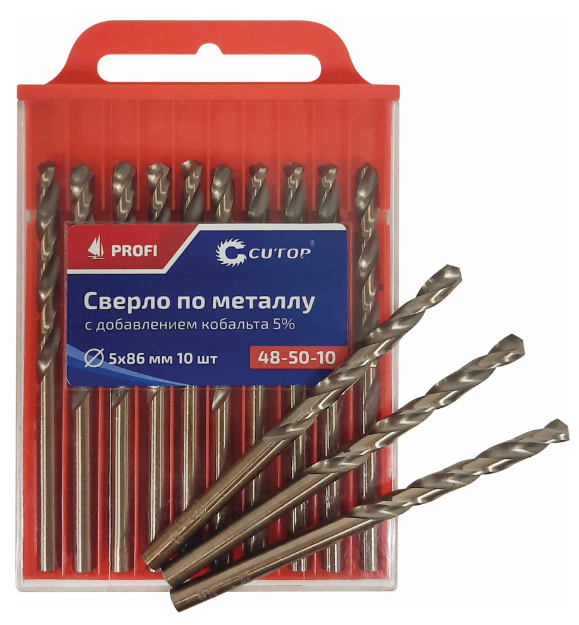 Сверло по металлу Cutop Profi с кобальтом 5%, 8,5 x 117 мм (5 шт)