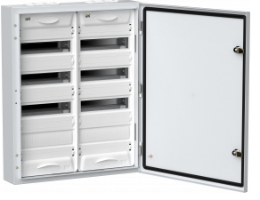TITAN 5 Корпус металлический ЩРн-96 (2х48) 710х570х140мм IP54 белый (одна дверь) IEK