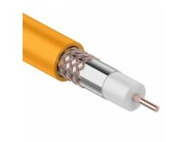  Кабель RG-6U+Cu нг(А)-HF, Cu/Al/Cu коаксиальный, 64%, 75 Ом оранжевый (100м/бухта) REXANT