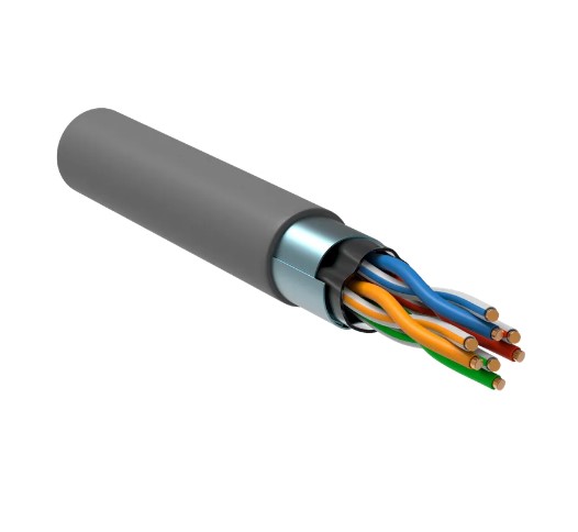 ITK Витая пара F/UTP кат. 5E 4х2х24AWG solid LSZH нг(А)-HF серый (305м) РФ