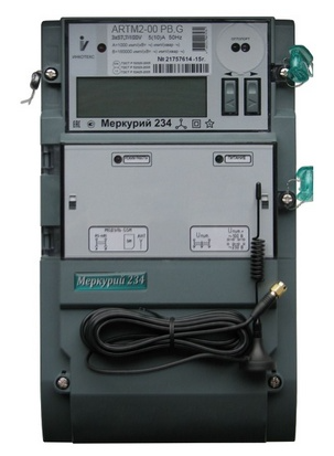 Электросчетчик Меркурий 234 ARTMX2-03 PBR.G 3*230/400В 5(10)А 0,5S/1,0 Мн.т. опт. GSM 2*RS-485 ЖКИ