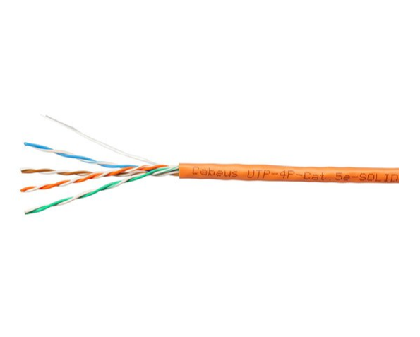 Cabeus UTP-4P-Cat.5e-SOLID-LSZH-OR-LIGHT Кабель витая пара UTP (U/UTP), категория 5e, 4 пары 0,47мм (24 AWG), одножильный,LSZH, нг(А)-HF, оранжевый, (305 м)