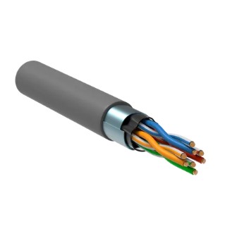 ITK Витая пара F/UTP кат. 5E 4х2х0,52 solid PVC серый (305м) РФ