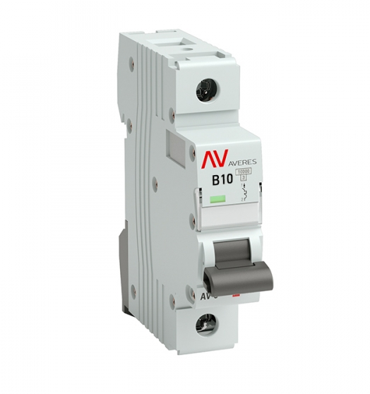 Выключатель автоматический AV-10 1P 10A (B) 10кА AVERES 