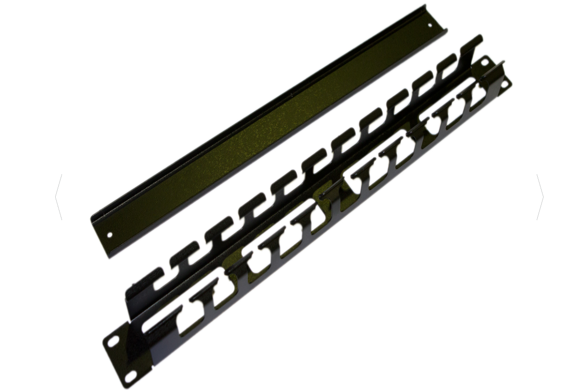 Организатор кабельный CM-1U-ML-COV с металлическими кольцами и крышкой 19' 1U 