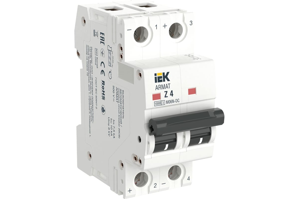 ARMAT Автоматический выключатель M06N-DC 2P Z 4А IEK
