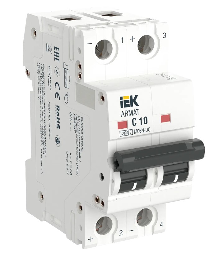 ARMAT Автоматический выключатель M06N-DC 2P C 10А IEK