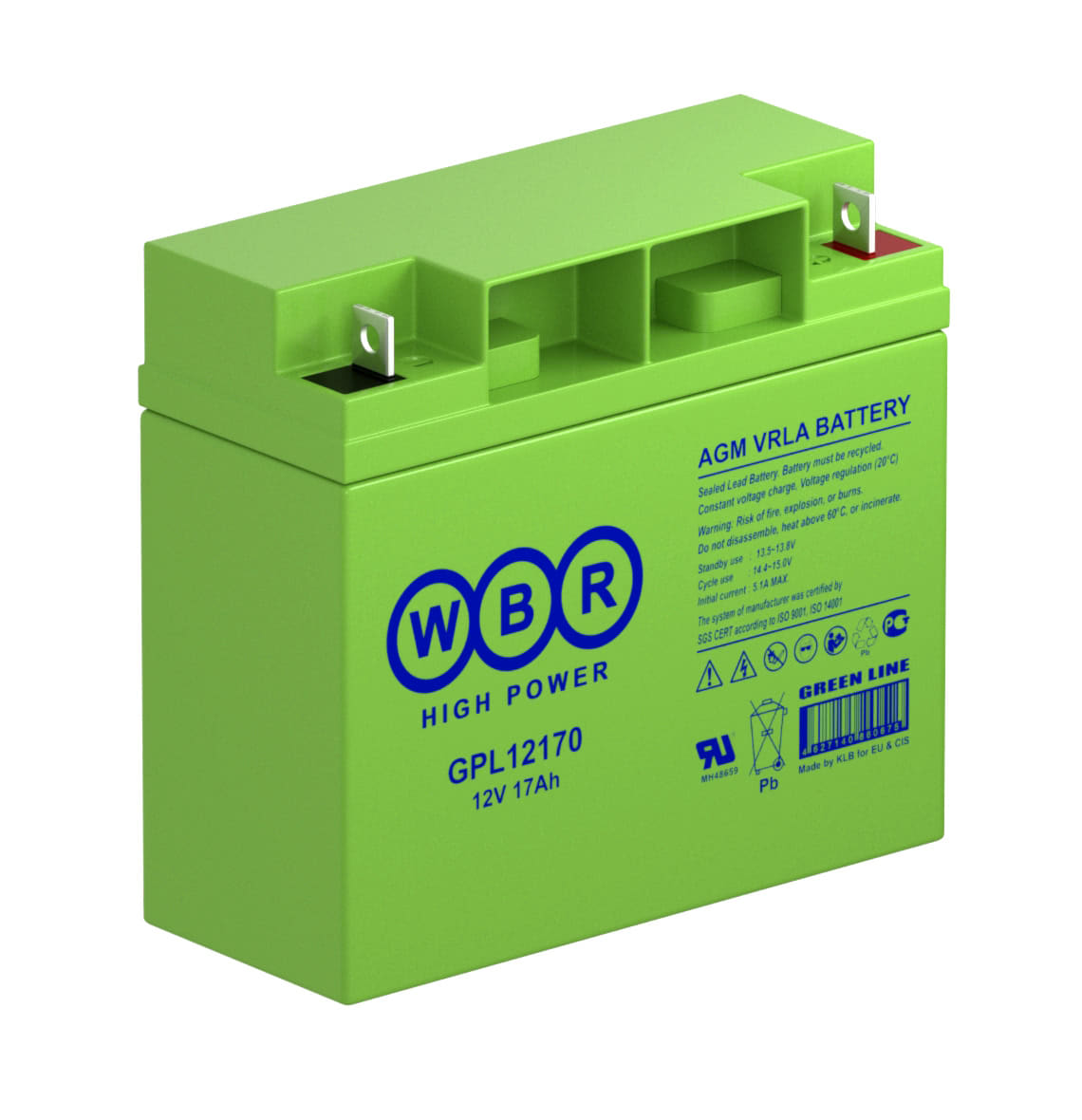Аккумуляторная батарея WDR HR 12170W AGM