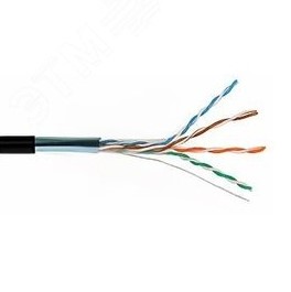 Витая пара FTP 4 пары AWG 24 Cat.5е экран внешняя Cu Standart FTP 4x2x0,5 5е out/Cu. SkyNet