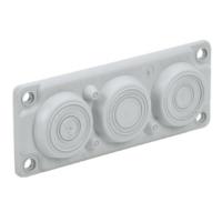 TITAN Ввод кабельный мембранный 6 отверстий d=6-59мм IP65 серый IEK