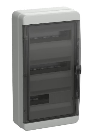 TEKFOR Корпус пластиковый КМПн-36 IP65 черная прозрачная дверь IEK
