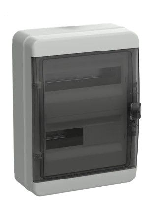 TEKFOR Корпус пластиковый КМПн-24 IP65 черная прозрачная дверь IEK