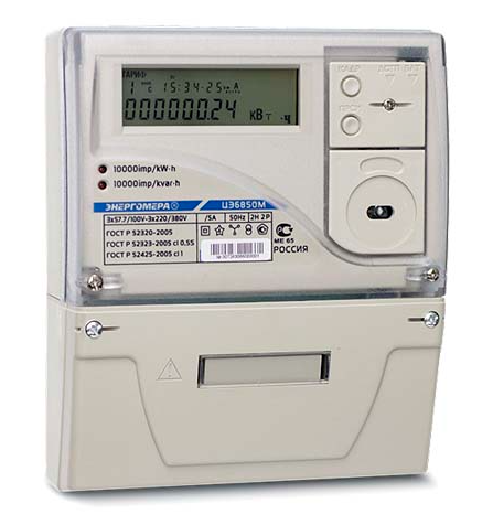 Электросчетчик трехфазный ЦЭ6850М 1/2 220В 5-100А 1Н 1Р Ш31