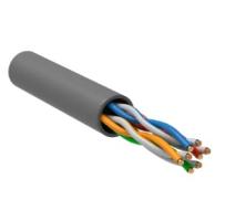 ITK Витая пара U/UTP кат.5E 4х2х24AWG solid LSZH нг(А)-HF серый (305м) РФ/Т
