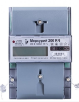 Электросчетчик однофазный Меркурий 206 N DIN мн.т. - 1ф - 5(60) ЖКИ PLC