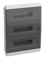 TEKFOR Корпус пластиковый ЩРВ-П-54 IP41 черная прозрачная дверь IEK