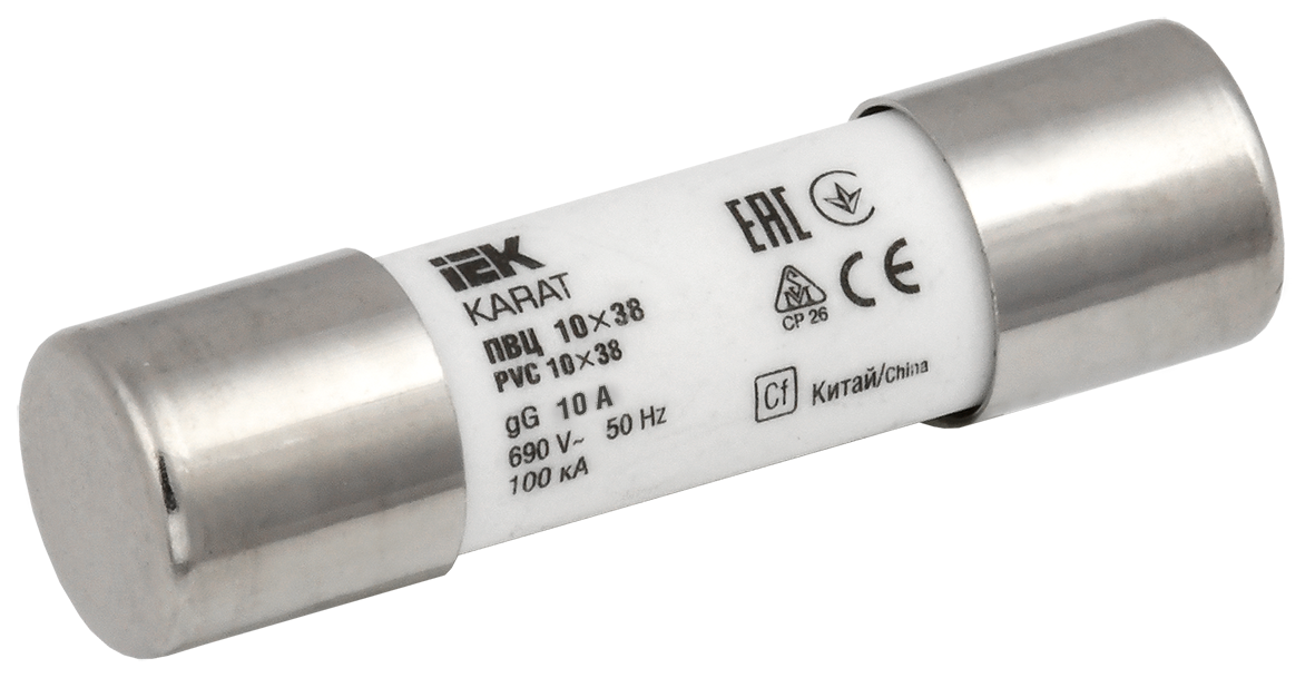 Плавкая вставка цилиндрическая ПВЦ 10х38 25А KARAT IEK