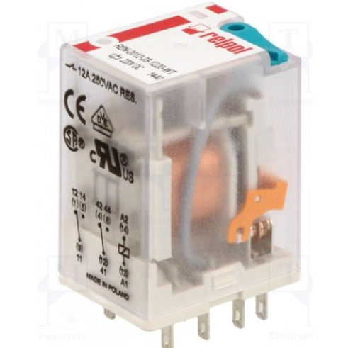 R2N-2012-23-5230-WT реле 2C/O,230VAC,конт.12A