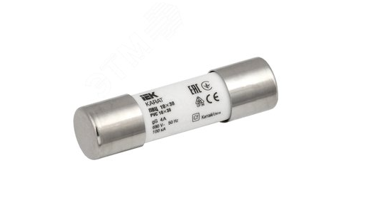 Плавкая вставка цилиндрическая ПВЦ 10х38 4А KARAT IEK