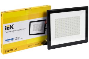 Прожектор СДО 06-150 светодиодный черный IP65 6500 K IEK