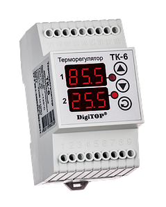 Терморегулятор ТК-6   20 A     DIN  4P  -55° +125 ° двухканальный