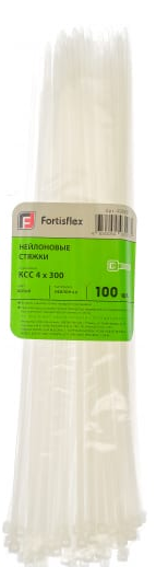 Стяжки нейлоновые КСС 4*300 (б) (100шт.)
