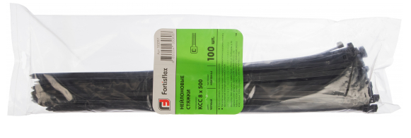 Стяжки нейлоновые КСС 8*500 (ч) (100шт.)