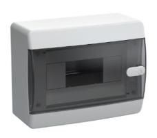 UNION Compact Корпус пластиковый ЩРН-П-8 IP41 черная прозрачная дверь IEK