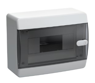 UNION Compact Корпус пластиковый ЩРН-П-8 IP41 черная прозрачная дверь IEK