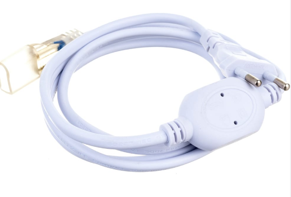 UCX-Q220 SP2/A67-NNN WHITE 1 STICKER Провод электрический для подключения монохромных светодиодных лент ULS-3528/2835 сетевого напряжения к сети 220В. 7х10мм.