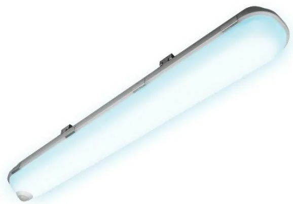ULT-V16-70W/DW IP65 SILVER Светильник светодиодный линейный накладной пылевлагозащищенный «Ангилья». Мощность 70 Вт. Световой поток 6500 Лм. Цвет свечения — дневной белый. Степень защиты IP65. Материал корпуса- алюминий. Цвет корпуса- серебряный.