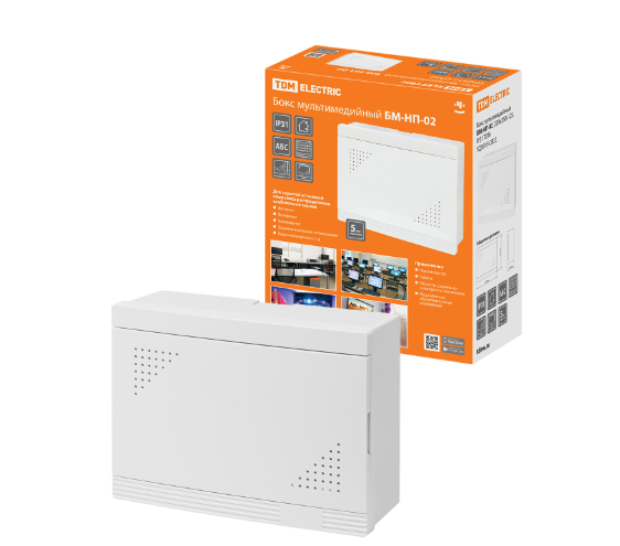 Бокс мультимедийный БМ-НП-02, 320х260х125. IP31 TDM