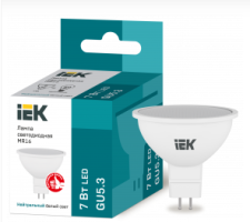 Лампа светодиодная ECO MR16 софит 7Вт 230В 4000К GU5.3 IEK