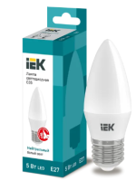 Лампа светодиодная ECO C35 свеча 5Вт 230В 4000К E27 IEK