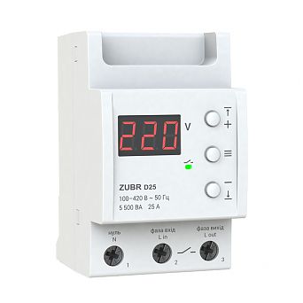 Реле напряжения RBUZ D25 - 25А (max 30 A), 5 500 ВА