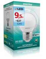Светодиодная (LED) Лампа Smartbuy-G45-9,5W/4000/E27