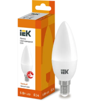 Лампа светодиодная ECO C35 свеча 5Вт 230В 3000К E14 IEK