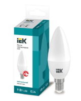 Лампа светодиодная ECO C35 свеча 9Вт 230В 4000К E14 IEK