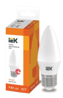 Лампа светодиодная ECO C35 свеча 9Вт 230В 3000К E27 IEK