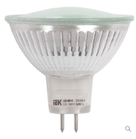 Лампа светодиодная MR16 софит 5 Вт 330 Лм 230 В 3000 К GU5.3 IEK-eco   (кор 10 шт.)