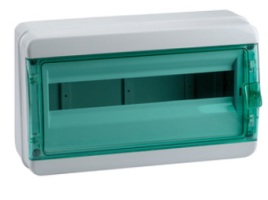 Корпус пластиковый OptiBox P-BNZ-3-18-IP65 ( дверь прозрачная зелёная )