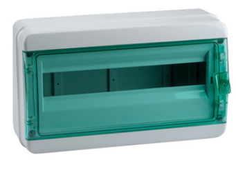 Корпус пластиковый OptiBox P-BNZ-3-18-IP65 ( дверь прозрачная зелёная )