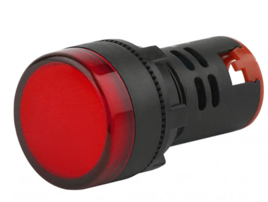 Лампа AD22DS(LED)матрица d22мм  красный 230В  TDM