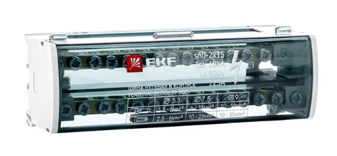 Шина нулевая в корпусе (2х15) EKF PROxima