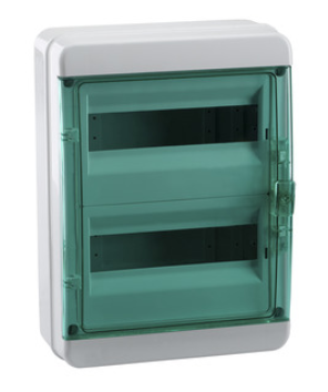 Корпус пластиковый OptiBox P-BNZ-3-24-IP65 ( дверь прозрачная зелёная )