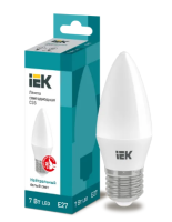 Лампа светодиодная ECO C35 свеча 7Вт 230В 4000К E27 IEK