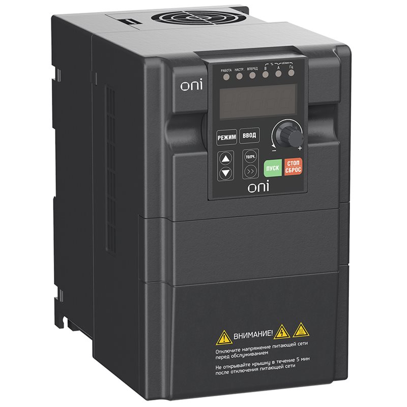 Преобразователь частоты A150 380В 3Ф 2,2кВт 6А встр. торм ONI
