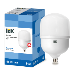Лампа светодиодная HP 65Вт 230В 6500К E40 IEK